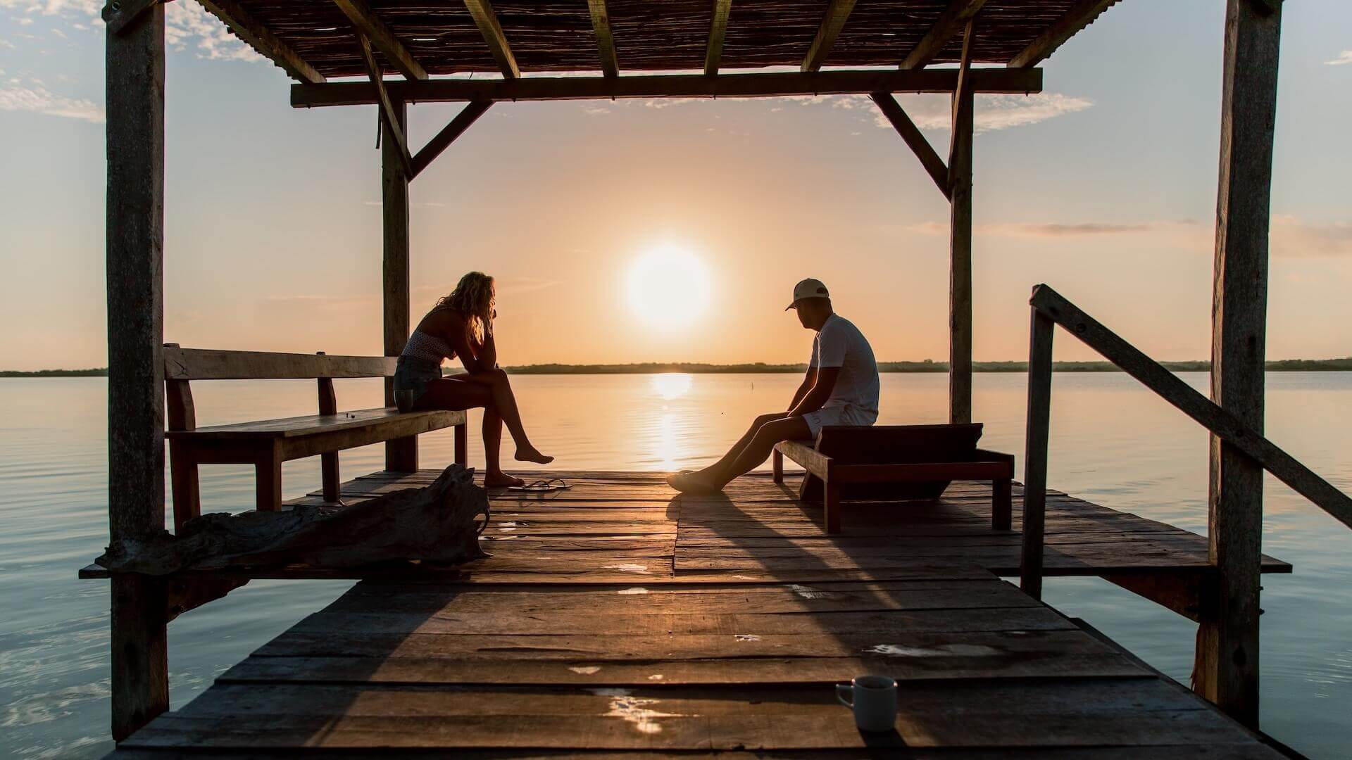 Zonsondergang in Bacalar