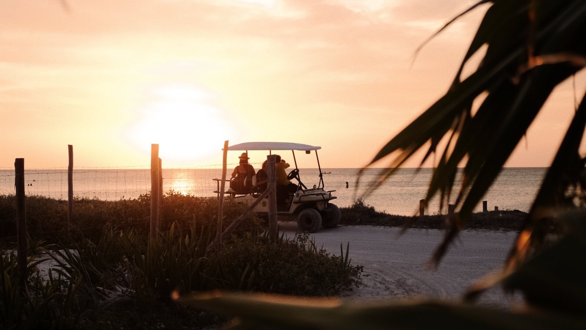 Golfkarretje op Isla Holbox