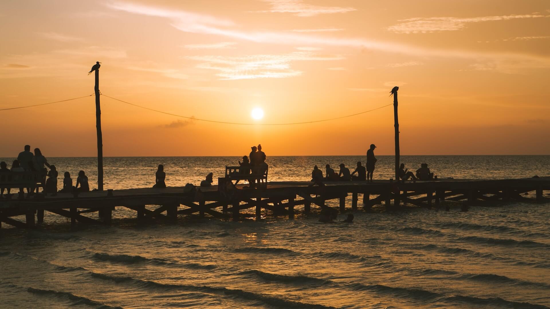 Zonsondergang op Isla Holbox