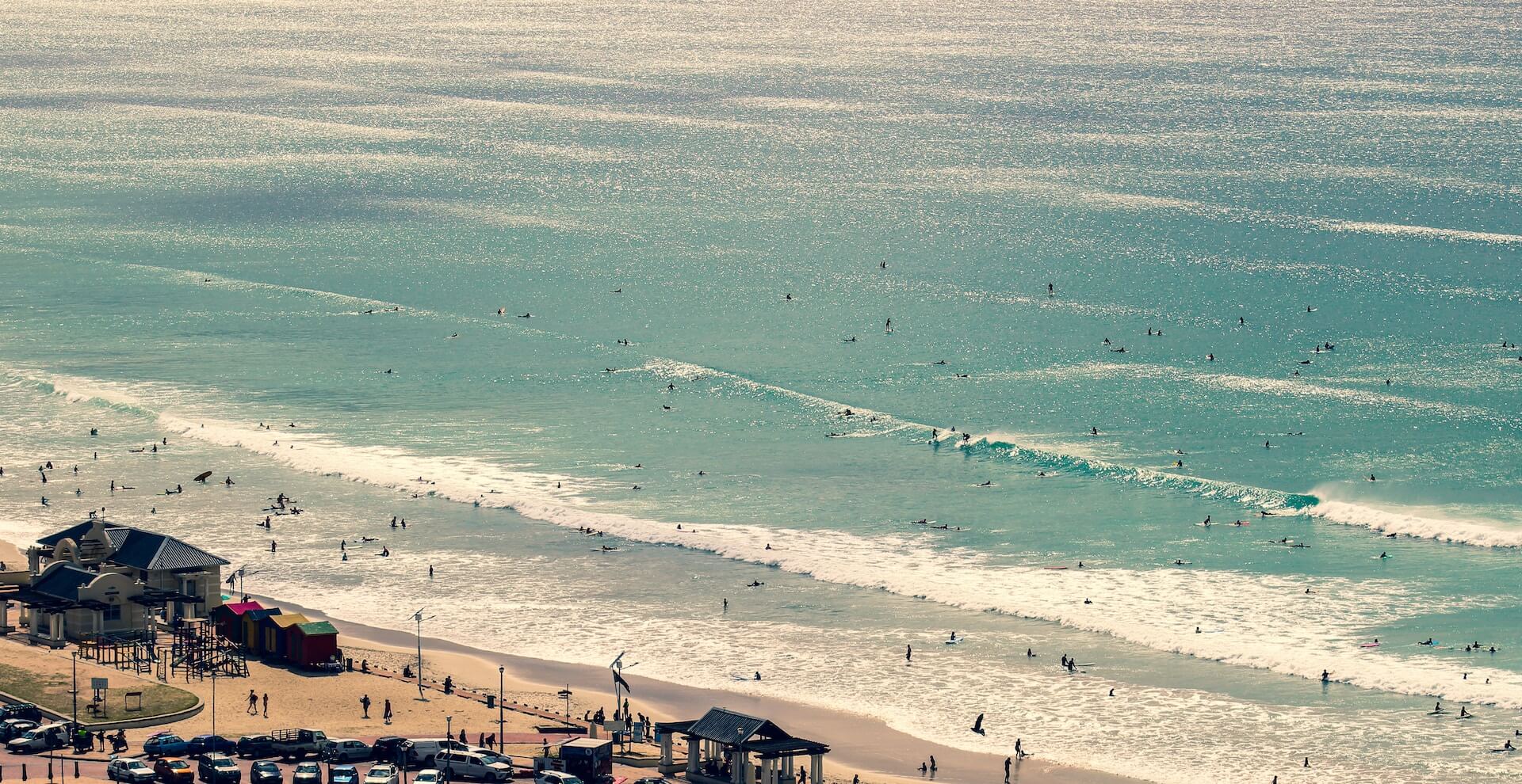 Surfen in Muizenberg, Kaapstad